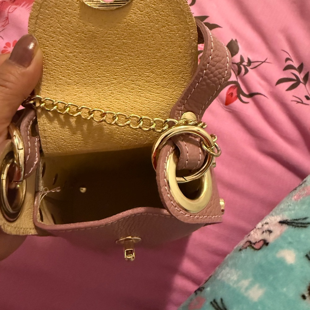 Elegant Pink Chain Strap Bag
